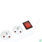 Kép 2/2 - Platinet Omega Hálózati Elosztó Kapcsolóval 5DIN 1,5m White