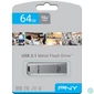 Kép 4/4 - PNY 64GB Elite Steel Flash Drive USB3.1 Silver pendrive