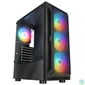 Kép 1/6 - Rampage SHIVA RGB Tempered Glass Black gépház