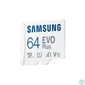 Kép 5/8 - Samsung 64GB microSDXC EVO Plus Class10 U3 A2 V30 + adapterrel memóriakártya