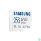 Kép 6/8 - Samsung 256GB microSDXC EVO Plus Class10 U3 A2 V30 + adapterrel memóriakártya