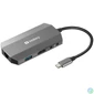 Kép 1/2 - Sandberg USB-C 6 in1 Travel Dock Gray