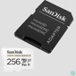 Kép 1/2 - Sandisk 256GB microSDXC High Endurance Class 10  CL10 U3 V30 + adapterrel memóriakártya