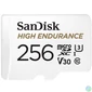 Kép 2/2 - Sandisk 256GB microSDXC High Endurance Class 10  CL10 U3 V30 + adapterrel memóriakártya