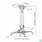 Kép 2/3 - SBOX PM-18S Ceiling mount for projektor