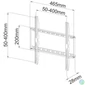 Kép 4/5 - TECHLY  Fixed Slim Wall Mount LED TV LCD 23-55" Black