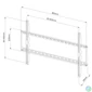 Kép 3/4 - TECHLY  Fixed Slim Wall TV LED LCD Bracket 42-80" Black