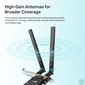 Kép 3/5 - TP-Link Archer TX20E AX1800 Wi-Fi 6 Bluetooth 5.2 PCIe Adapter hálókártya