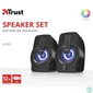 Kép 9/9 - Trust Gemi RGB 2.0 Speaker Set Black hangszóró