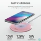 Kép 8/12 - Trust Qylo Fast Wireless Charging Pad 7.5/10W Pink töltő