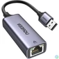 Kép 1/3 - UGREEN USB 3.0 A To Gigabit Ethernet Adapter Grey hálókártya