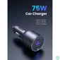Kép 4/5 - UGREEN 75W 3-Port Fast Car Charg Grey töltő