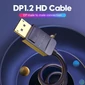 Kép 2/4 - Vention Displayport cable 1,5m Black kábel