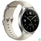 Kép 3/6 - Xiaomi Watch 2 Titan Gray Case with White Leather Strap okosóra