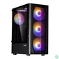 Kép 1/4 - Zalman N4 Rev.1 RGB Tempered Glass Black gépház
