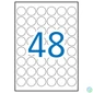 Kép 1/2 - Etikett, 30 mm kör, poliészter, időjárásálló, fehér, APLI, 960 etikett/csomag