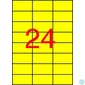 Kép 1/2 - Etikett, 70x37 mm, színes, APLI, sárga, 2400 etikett/csomag