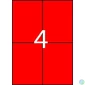 Kép 1/3 - Etikett, 105x148 mm, színes, APLI, piros, 80 etikett/csomag