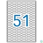 Kép 3/3 - Etikett, 45x8 mm, eltávolítható, ékszerekhez, A5 hordozón, APLI, 765 etikett/csomag