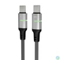 Kép 1/5 - Töltőkábel, USB-C - USB-C, 60W, 1 m, AVAX "CB632 Steely LED", fekete
