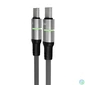 Kép 2/5 - Töltőkábel, USB-C - USB-C, 60W, 2 m, AVAX "CB632 Steely LED", fekete