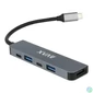 Kép 1/3 - USB-C elosztó-HUB, HDMI+USB-C+2xUSB 3.0, PD, AVAX "HB611 Connect+", fekete