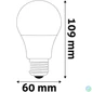 Kép 3/4 - LED izzó, E27, gömb, A60, 9,5W, 1055lm, 6400K, AVIDE