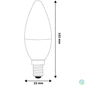 Kép 3/4 - LED izzó, E14, gyertya, 6,5W, 806lm, 6400K, AVIDE