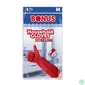 Kép 1/2 - Gumikesztyű, háztartási, latex, extra hosszú, 38 cm, M méret, BONUS, piros