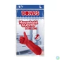 Kép 1/2 - Gumikesztyű, háztartási, latex, extra hosszú, 38 cm, L méret, BONUS, piros