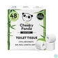 Kép 2/2 - Toalettpapír, bambusz, 3 rétegű, kistekercses, 48 tekercs, CHEEKY PANDA, fehér