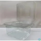 Kép 1/2 - Ételtároló doboz, egybefedeles, műanyag, szögletes, 500 ml, 100 db, "Party", víztiszta