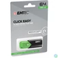 Kép 3/3 - Pendrive, 64GB, USB 3.2, EMTEC "B110 Click Easy", fekete-zöld