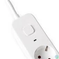 Kép 2/6 - Elosztósor, 4 aljzat, 1,5 m, USB, kapcsolóval, ENTAC, fehér