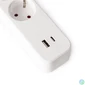 Kép 3/6 - Elosztósor, 4 aljzat, 1,5 m, USB, kapcsolóval, ENTAC, fehér