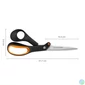 Kép 3/6 - Olló, barkács, 21 cm, FISKARS "Amplify", fekete