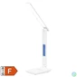 Kép 1/7 - Asztali lámpa, LED, szabályozható, Qi töltővel, USB, HOME, fehér