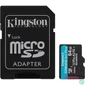 Kép 1/3 - Memóriakártya, microSDXC, 64GB, C10/UHS-I/U3/V30/A2, Gen4, adapter, KINGSTON "Canvas Go! Plus"