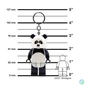 Kép 4/5 - Kulcstartó, LED világítással, LEGO "Panda Guy"