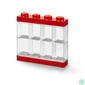 Kép 2/3 - Gyűjtődoboz, minifiguráknak, 8 rekesz, LEGO, piros