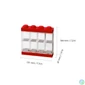 Kép 3/3 - Gyűjtődoboz, minifiguráknak, 8 rekesz, LEGO, piros