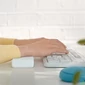 Kép 6/8 - Csuklótámasz, billentyűzethez, LEITZ "Ergo Cosy", világosszürke