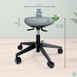 Kép 5/7 - Munkaszék, görgős, ergonomikus, LEITZ "Ergo Comfort Active", világosszürke