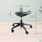 Kép 2/7 - Munkaszék, görgős, ergonomikus, LEITZ "Ergo Comfort", sötétszürke