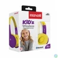 Kép 2/2 - Fejhallgató, gyerek méret, vezeték nélküli, Bluetooth, mikrofonnal, MAXELL "HP-BT350", lila-sárga