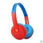 Kép 1/2 - Fejhallgató, gyerek méret, vezeték nélküli, Bluetooth, mikrofonnal, MAXELL "HP-BT350", kék-piros