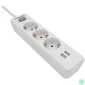 Kép 1/2 - Elosztósor, 3 csatlakozóaljzat, 2xUSB-A, 2 m kábel, PHILIPS, fehér