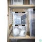 Kép 3/7 - Műanyag tárolódoboz, 3 liter, fekete fogantyúkkal, SMARTSTORE "Classic 3", átlátszó