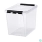 Kép 1/7 - Műanyag tárolódoboz, 14 liter, fekete fogantyúkkal, SMARTSTORE "Classic 11", átlátszó