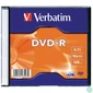 Kép 1/4 - DVD-R lemez, AZO, 4,7GB, 16x, 1 db, vékony tok, VERBATIM